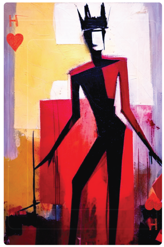 Metaalprint 30x45 cm Harten Heer