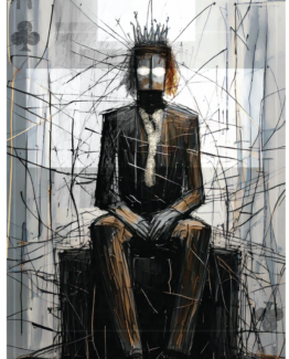 Metaalprint 30x45 cm Klaveren Heer