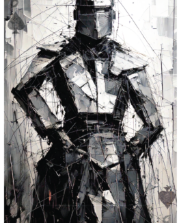Metaalprint 30x45 cm Schoppen Boer
