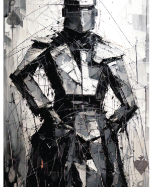Metaalprint 30x45 cm Schoppen Boer