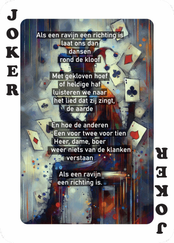 Speelkaarten deck "Als Een Ravijn Een Richting Is" | René van Densen - Image 2
